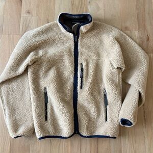 Vtg 90s Patagonia Deep Pile Fleece Jacket Full Zip Small